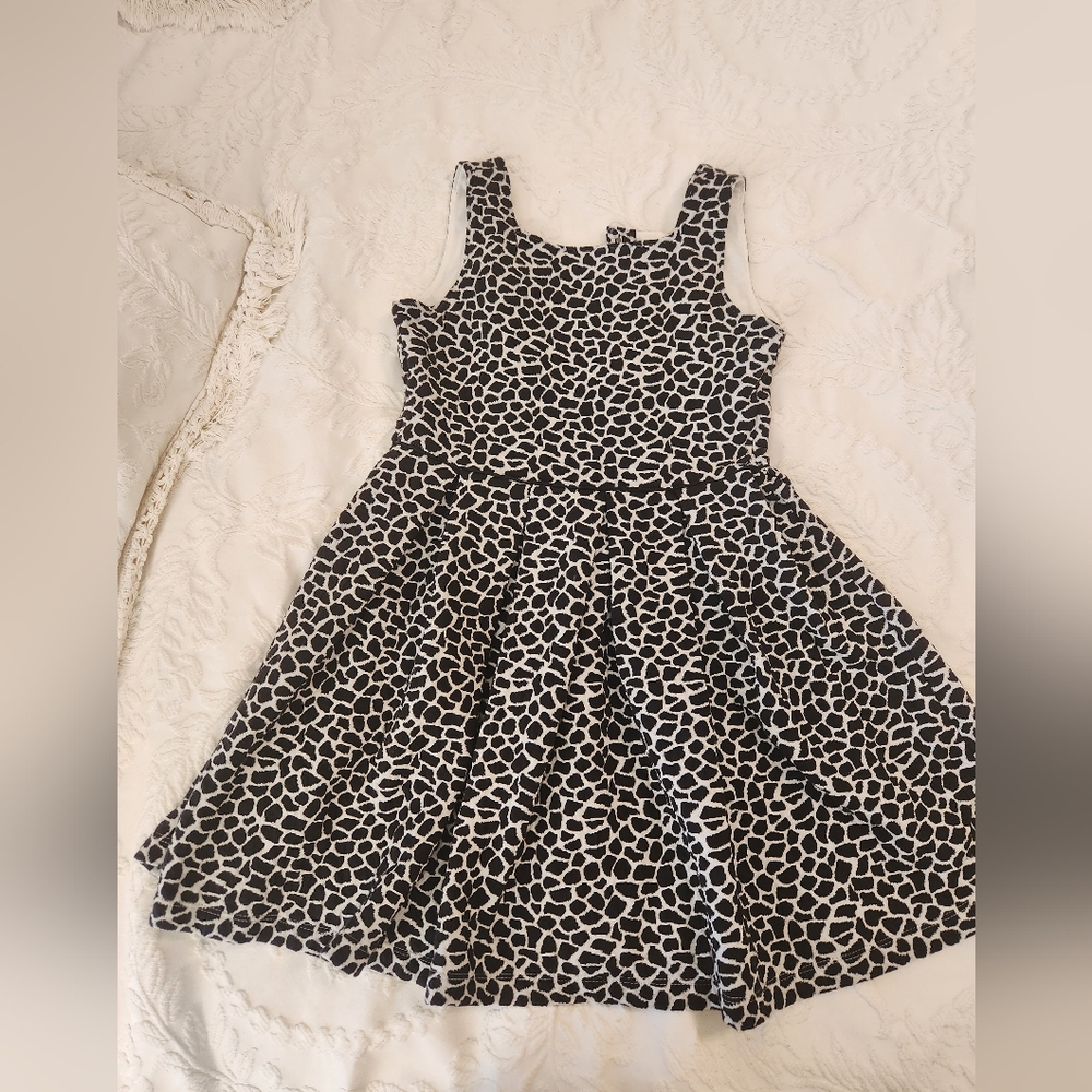 Janie and Jack Black and White Patterned Dress. Girls Size 10.